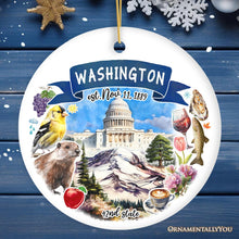 Carregar imagem no visualizador da galeria, Artistic Washington State Themes and Landmarks Christmas Ornament
