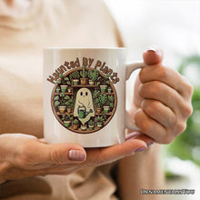 Carregar imagem no visualizador da galeria, Green Thumb Ghost, Personalized Halloween Mug, Haunted by Plants, Fun Gardener Gift with Custom Name
