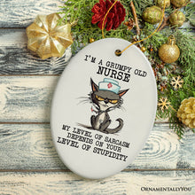 Carregar imagem no visualizador da galeria, Grumpy Old Nurse Cat, Cute and Funny Christmas Gift

