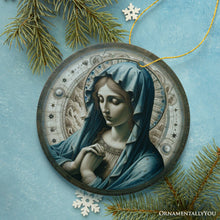 Carregar imagem no visualizador da galeria, Holy Madonna Virgin Mary in Prayer Ceramic Ornament, Religious Painting Souvenir And Decor
