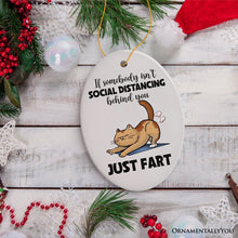 Carregar imagem no visualizador da galeria, If Somebody Isn't Social Distancing Just Fart Quirky Cat, Cute and Funny Christmas Gift

