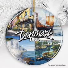 Carregar imagem no visualizador da galeria, Majestic Denmark Landmarks Ornament, Scandinavian Heritage Christmas Gift and Copenhagen Souvenir
