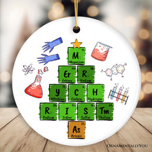 Carregar imagem no visualizador da galeria, Periodic Table Scientist Christmas Ornament
