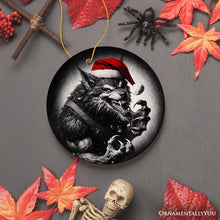 Load image into Gallery viewer, Vicious Werewolf Ceramic Ornament, Enigmatic Christmas Decoration for Halloween Tree
