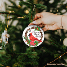 Carregar imagem no visualizador da galeria, A Piece of My Heart Lives in Heaven Ornament, Cardinal Memorial Gift and Christmas Decoration
