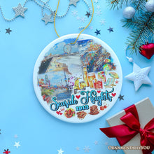 Carregar imagem no visualizador da galeria, Artistic Lively Seaside Heights Ornament, New Jersey Festive Beach Paradise Christmas Gift and Decor

