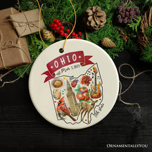 Carregar imagem no visualizador da galeria, Artistic Ohio State Themes and Landmarks Christmas Ornament
