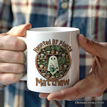 Carregar imagem no visualizador da galeria, Green Thumb Ghost, Personalized Halloween Mug, Haunted by Plants, Fun Gardener Gift with Custom Name
