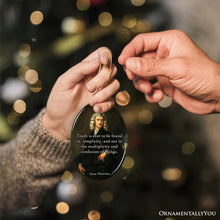 Carregar imagem no visualizador da galeria, Wise Words of Isaac Newton Ornament, Truth In Simplicity Quote Gift and Keepsake
