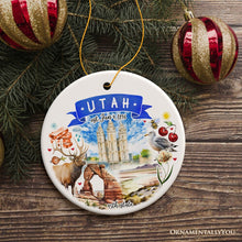 Carregar imagem no visualizador da galeria, Artistic Utah State Themes and Landmarks Christmas Ornament
