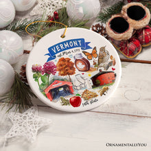 Carregar imagem no visualizador da galeria, Artistic Vermont State Themes and Landmarks Christmas Ornament
