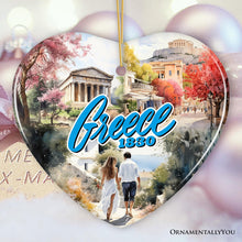Carregar imagem no visualizador da galeria, Greece Historical Landmarks and Cultural Ornament, Artistic Greek and Athens Handmade Christmas Gift and Travel Souvenir
