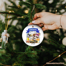 Carregar imagem no visualizador da galeria, Artistic Oregon State Themes and Landmarks Christmas Ornament

