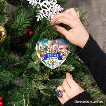 Carregar imagem no visualizador da galeria, Artistic Texas State Themes and Landmarks Christmas Ornament
