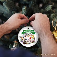 Carregar imagem no visualizador da galeria, Artistic Washington State Themes and Landmarks Christmas Ornament
