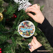 Carregar imagem no visualizador da galeria, Artistically Vibrant Frankenmuth Ornament, Festive Bavarian Town Michigan Christmas Souvenir and Decor
