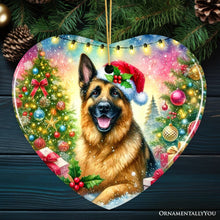 Carregar imagem no visualizador da galeria, Winter Wonderland German Shepherd Ornament, Gift and Decor for Cozy Christmas
