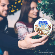 Carregar imagem no visualizador da galeria, Artistic Utah State Themes and Landmarks Christmas Ornament
