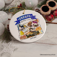 Carregar imagem no visualizador da galeria, Artistic Oregon State Themes and Landmarks Christmas Ornament
