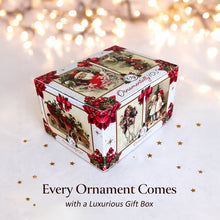 Load image into Gallery viewer, Festive Delivery Santa Claus Coming to Town Glass Christmas Ornament
