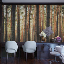 Cargar imagen en el visor de la galería, Forest Wallpaper Mural. Woodland Country Theme / Farmhouse Wall Decor. #6777
