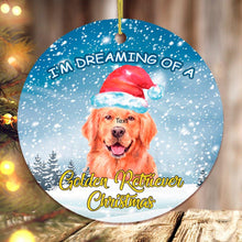 Carregar imagem no visualizador da galeria, I'm Dreaming of a Golden Retriever Christmas Ornament
