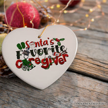 Load image into Gallery viewer, Santa’s Favorite Caregiver Christmas Ornament, Appreciation Gift Charm for Nanny
