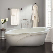 Load image into Gallery viewer, Fossil White Limestone Sloped Bathtub Hand-carved from Solid Marble Block (W)40&quot; (L)80&quot; (H)24&quot; Polished
