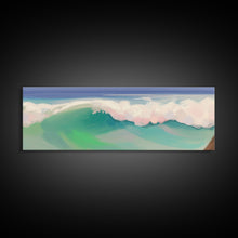 Carregar imagem no visualizador da galeria, Abstract Seascape Canvas Art Print, Sea Foam, Ocean, Nature, Waves, Beach House Art, Wall Decor, Panoramic, Wall Art, Canvas Print
