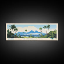 Carregar imagem no visualizador da galeria, American Samoa National Park, Panoramic Samoa Travel Art, National Park Print, Minimalist Travel Art, Midcentury Modern Style Landscape
