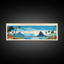 Carregar imagem no visualizador da galeria, American Samoa National Park, Panoramic Samoa Travel Art, National Park Print, Minimalist Travel Art, Midcentury Modern Style Landscape
