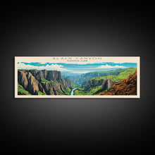 Load image into Gallery viewer, Black Canyon Of The Gunnison National Park, Panoramic Colorado Travel Art, National Park Print, Minimalist Travel Art, Midcentury Modern
