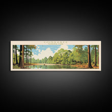 Cargar imagen en el visor de la galería, Congaree National Park, Panoramic South Carolina Travel Art, National Park Print, Minimalist Travel Art, Midcentury Modern Style Landscape
