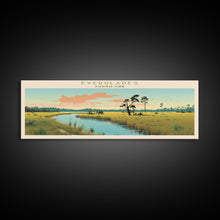 Carregar imagem no visualizador da galeria, Everglades National Park, Panoramic Florida Travel Art, National Park Print, Minimalist Travel Art, Midcentury Modern Style Landscape
