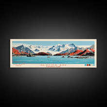 Carregar imagem no visualizador da galeria, Glacier Bay National Park, Panoramic Alaska Travel Art, National Park Print, Minimalist Travel Art, Midcentury Modern Style Landscape
