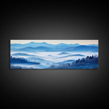 Load image into Gallery viewer, Blue Ridge Mountains Panoramic Wall Art, Bluebridge Mountains National Parkway, Beautiful Cabin Decor, Boho Photography Wall Art Print
