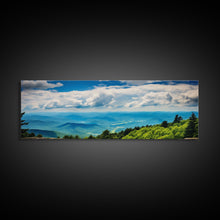 Load image into Gallery viewer, Blue Ridge Mountains Panoramic Wall Art, Bluebridge Mountains National Parkway, Beautiful Cabin Decor, Boho Photography Wall Art Print
