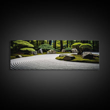Load image into Gallery viewer, Zen Garden Art, Framed Canvas Print, Meditation Center Wall Decor, Lobby Art, Entryway Decor, Calming Meditation Art
