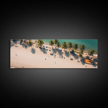 Carregar imagem no visualizador da galeria, Drone Shot of Bora Bora, Vacation Art, Tropical Beach Photography Framed Canvas Print, Panoramic Bird&#39;s Eye View of Paradise
