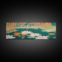 Load image into Gallery viewer, Japanese Style Zen Garden, Extra Large Wall Art, Framed Panoramic Canvas Print, Framed Wall Decor
