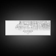 Load image into Gallery viewer, Panoramic Anchorage City Map, Alaska Art, Map Print, Minimalist Wall Art, Canvas Art, Housewarming Gift, Street Map Art, Closing Gift
