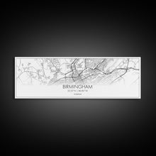 Load image into Gallery viewer, Panoramic Birmingham City Map, Alabama Art, Map Print, Minimalist Wall Art, Canvas Art, Housewarming Gift, Street Map Art, Closing Gift
