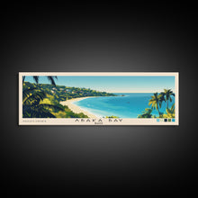 Carregar imagem no visualizador da galeria, Abaka Bay, Haiti Panoramic Print, Vacation Gift, Haiti Wall Art, Beach Painting, Beach Decor, Beach Or Lakehouse Art
