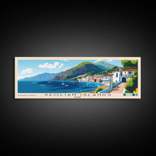 Carregar imagem no visualizador da galeria, Aeolian Islands, Italy Panoramic Print, Vacation Gift, Italy Wall Art, Vacation Wall Art, Vacatation Memories, Beach Decor, Beach Or Lakehouse Art
