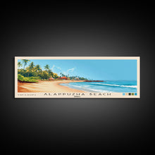 Carregar imagem no visualizador da galeria, Alappuzha Beach, India Panoramic Print, Vacation Gift, India Wall Art, Beach Painting, Beach Decor, Large Wall Art, Wood Frame Art

