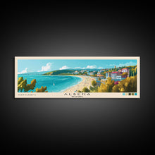 Carregar imagem no visualizador da galeria, Albena, Bulgaria Panoramic Beach Print, Vacation Gift, Bulgaria Wall Art, Framed Canvas Print, Framed Beach Painting

