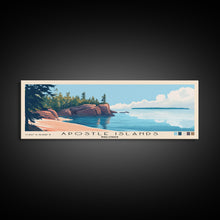 Carregar imagem no visualizador da galeria, Apostle Islands, Wisconsin Panoramic Beach Print, Vacation Gift, Wisconsin Wall Art, Beach Painting, Beach Decor, Beach Painting
