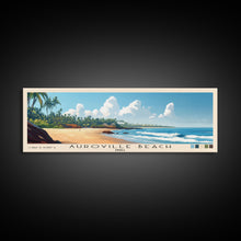 Carregar imagem no visualizador da galeria, Auroville Beach, India Panoramic Print, Vacation Gift, India Wall Art, Beach Painting, Beach Decor, Large Wall Art, Wood Frame Art
