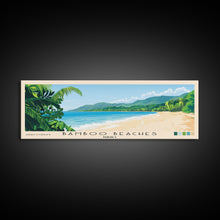 Carregar imagem no visualizador da galeria, Bamboo Beaches, Jamaica Panoramic Print, Vacation Gift, Jamaica Wall Art, Beach Painting, Beach Decor, Large Wall Art, Wood Frame Art
