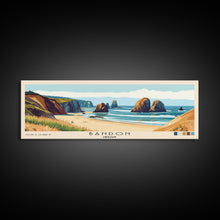 Load image into Gallery viewer, Bandon, Oregon Panoramic Print, Vacation Gift, Oregon Wall Art, Vacation Wall Art, Vacatation Memories, Beach Decor, Beach Or Lakehouse Art
